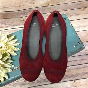 Red Stuart Weitzman Ballet Flats, Size 8.5
